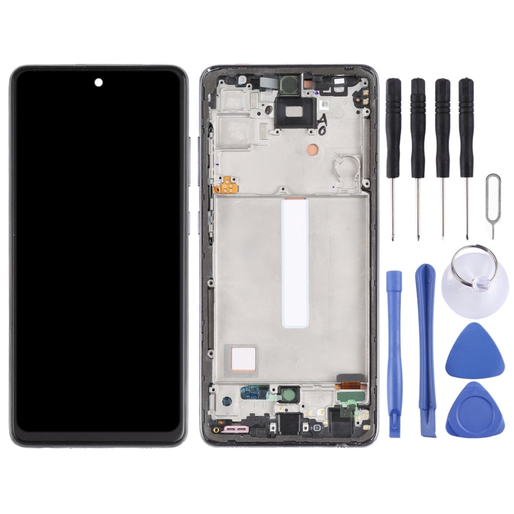 適用於 三星 Galaxy A52 5G SM-A526 液晶觸摸總成帶框 incell材質，不支持指紋識別