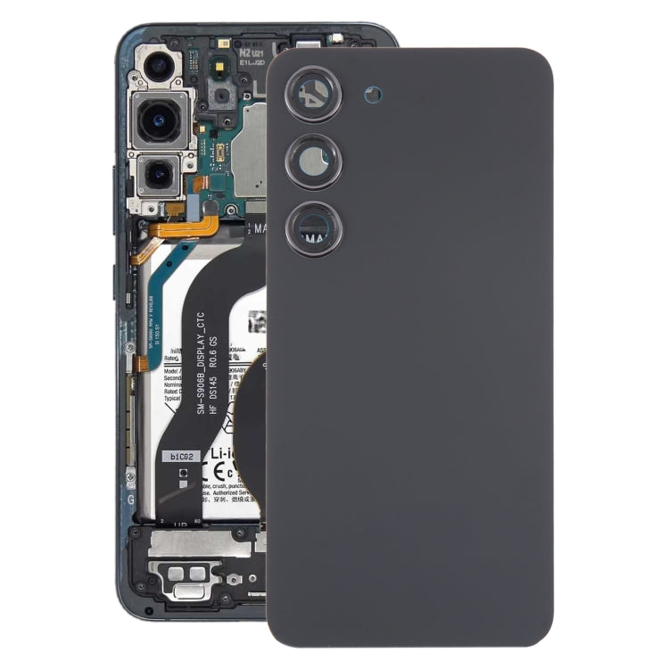 適用於三星 Galaxy S23 SM-S911B OEM 電池玻璃后蓋帶相圈
