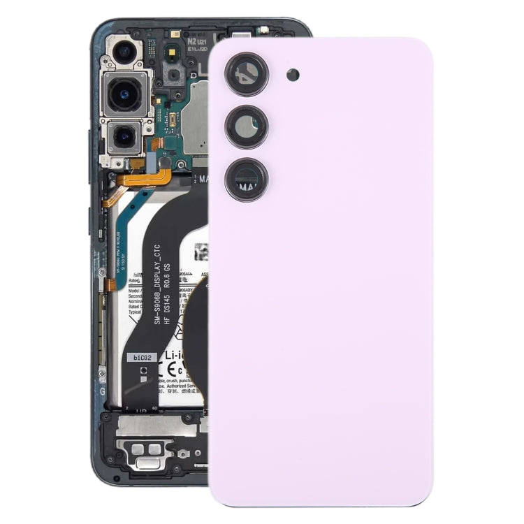 適用於三星 Galaxy S23 SM-S911B OEM 電池玻璃后蓋帶相圈