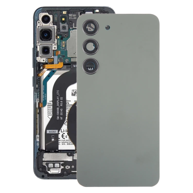 適用於三星 Galaxy S23 SM-S911B OEM 電池玻璃后蓋帶相圈