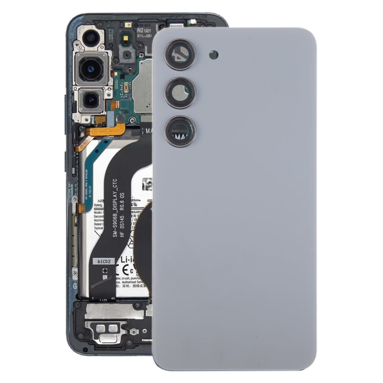 適用於三星 Galaxy S23 SM-S911B OEM 電池玻璃后蓋帶相圈