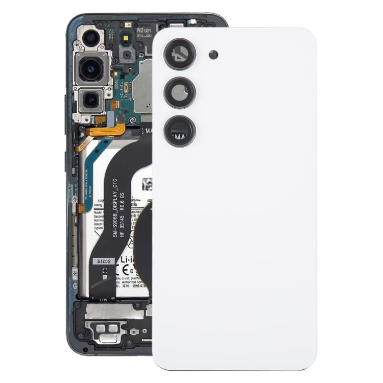 適用於三星 Galaxy S23 SM-S911B OEM 電池玻璃后蓋帶相圈