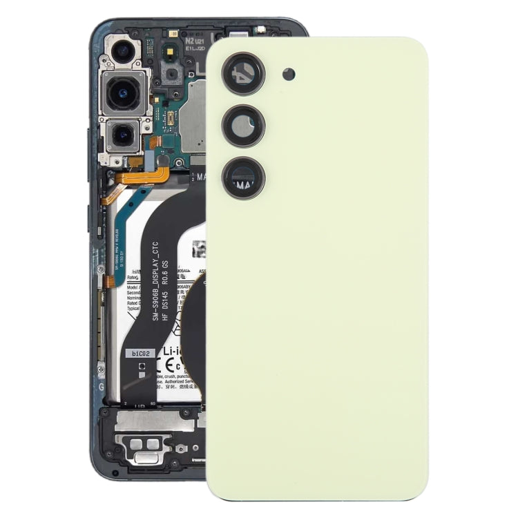 適用於三星 Galaxy S23 SM-S911B OEM 電池玻璃后蓋帶相圈