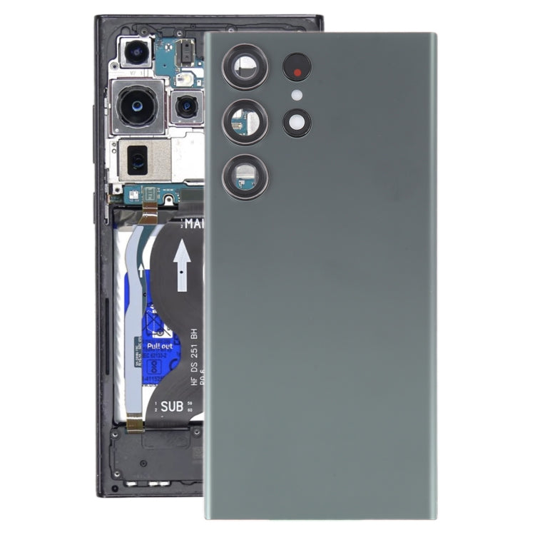 適用於三星 Galaxy S23 Ultra SM-S918 電池玻璃后蓋帶相圈 , For Samsung Galaxy S23 Ultra(with Camera Cover)