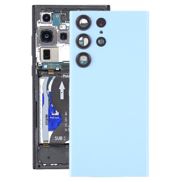 適用於三星 Galaxy S23 Ultra SM-S918 電池玻璃后蓋帶相圈