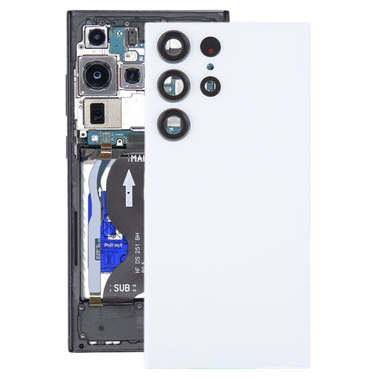 適用於三星 Galaxy S23 Ultra SM-S918 電池玻璃后蓋帶相圈