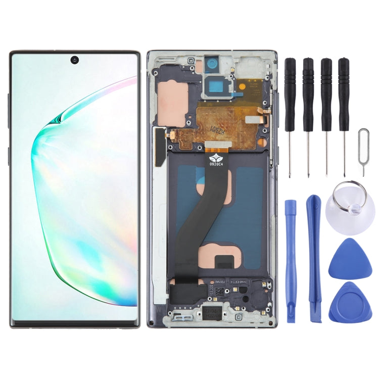 適用於 三星 Galaxy Note10 液晶觸摸總成帶框和手寫功能 TFT 材質，不支持指紋識別