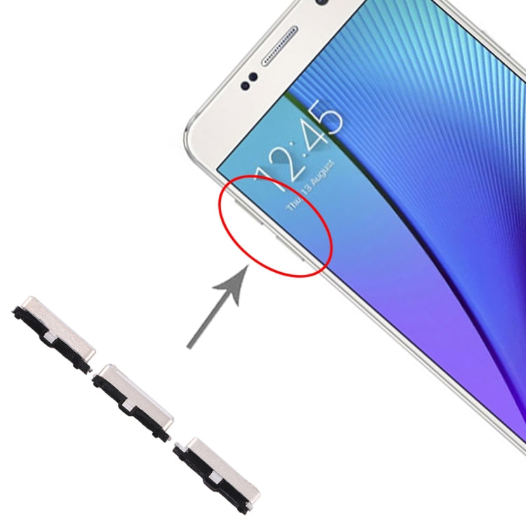 10套一賣 適用於 三星 Galaxy Note 5 開機音量鍵/側鍵