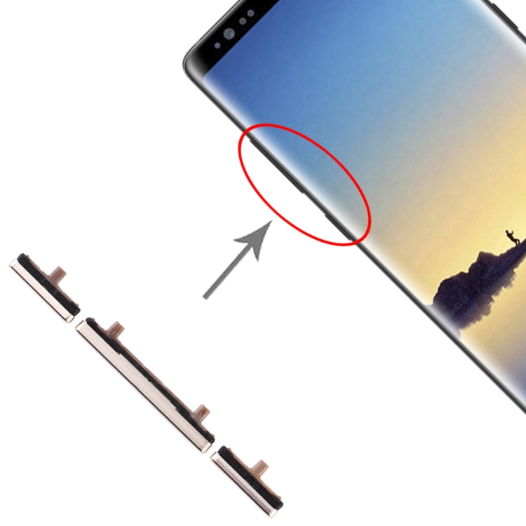 10套一賣 適用於 三星 Galaxy Note 8 開機音量鍵/側鍵