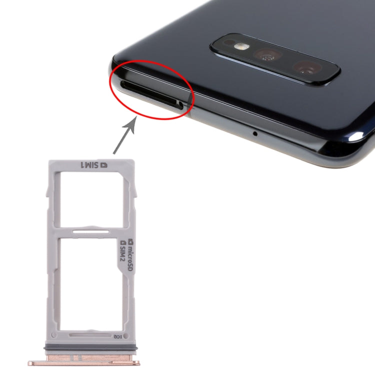 適用於 三星 Galaxy S10+ / S10 / S10e SIM卡+SIM卡/Micro SD卡 雙卡 卡托