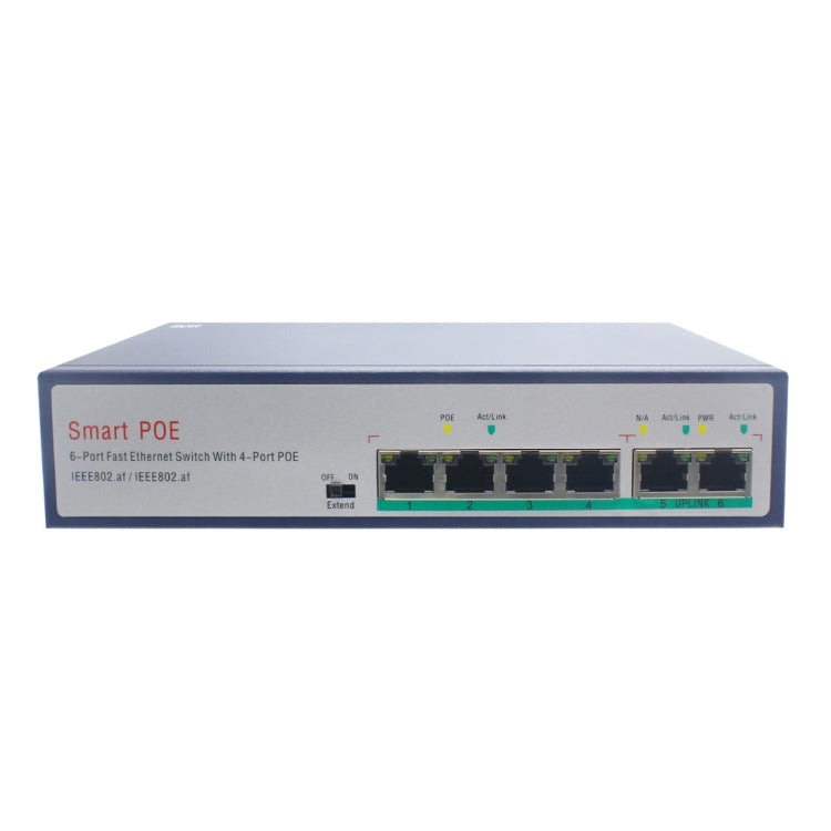 ESCAM POE 4+2 POE交換機 傳輸距離150m