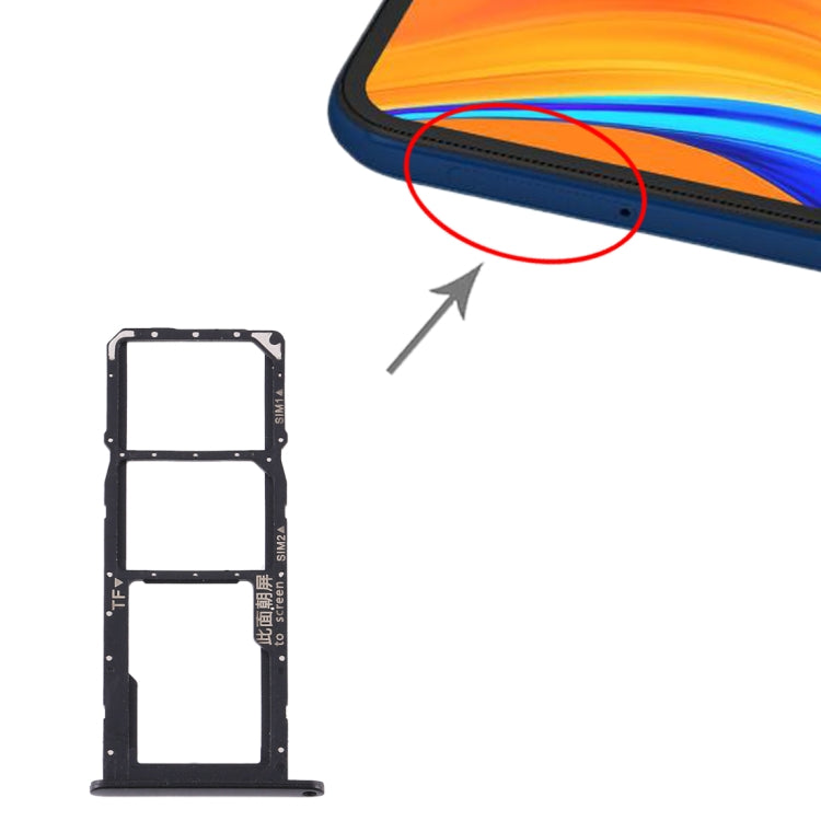 適用於 華為 Y6s  SIM卡+SIM卡+Micro SD卡 雙卡卡托