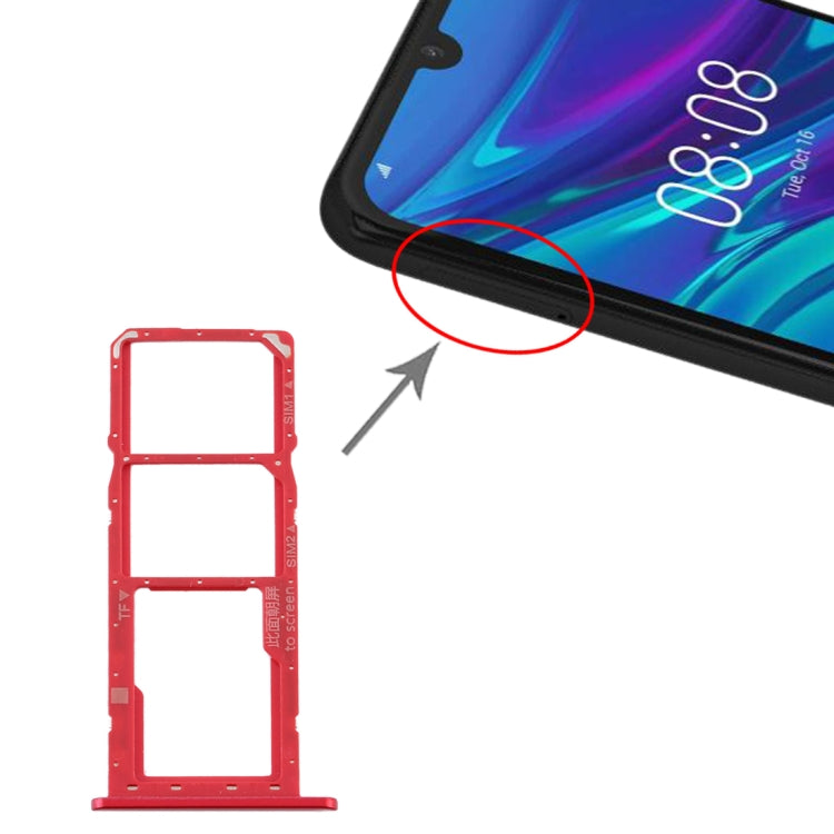 適用於 華為 Y6 Pro  SIM卡+SIM卡+Micro SD卡 雙卡卡托