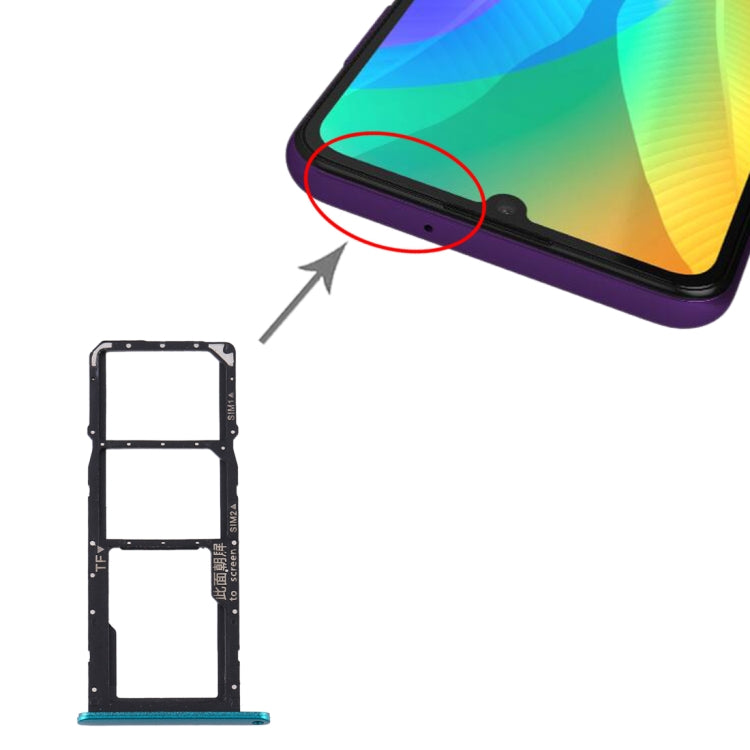 適用於 華為 Y6p SIM卡+SIM卡+Micro SD卡 雙卡卡托