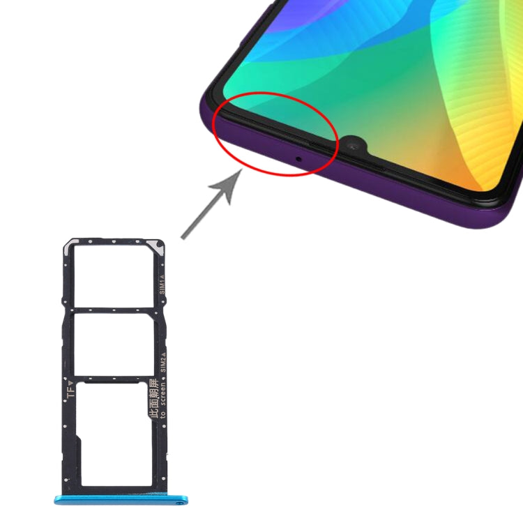 適用於 華為 Y6p SIM卡+SIM卡+Micro SD卡 雙卡卡托