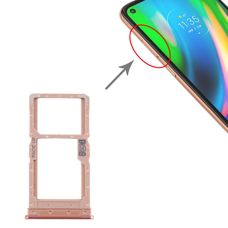 適用於 Motorola Moto G9 Plus XT2087-1 SIM卡+SIM卡/Micro SD卡 卡托