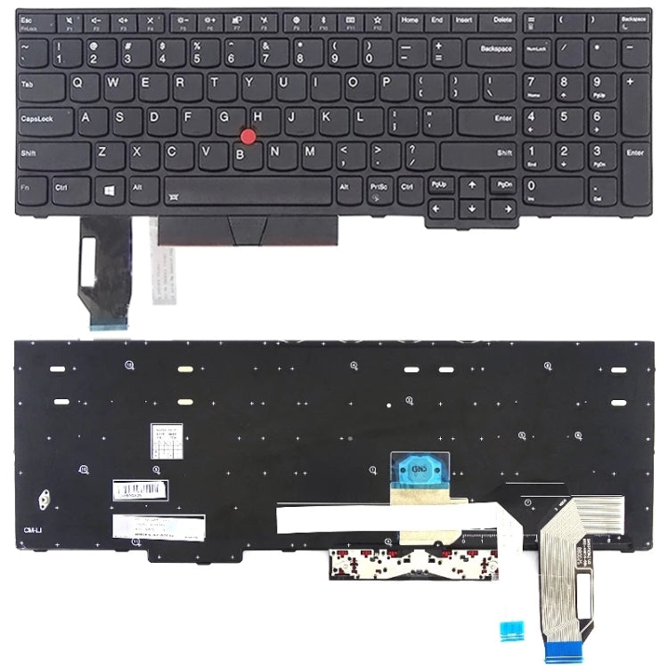 適用於 Lenovo Thinkpad E580 E585 E590 E595 T590 P53S L580 L590 P52 P72 P53 P73 美式鍵盤
