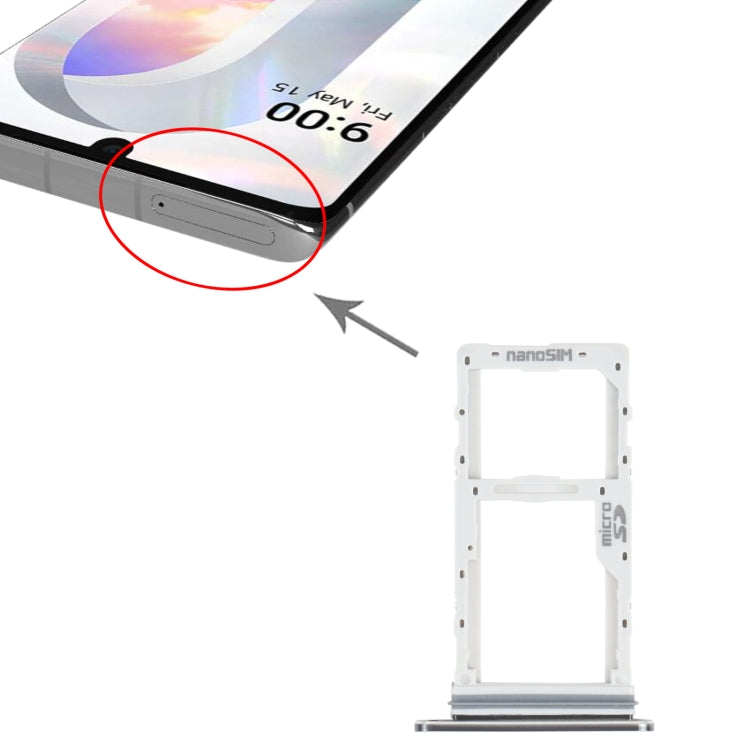適用於 LG Velvet 5G LM-G900N LM-G900EM LM-G900 LM-G900TM SIM卡+SIM卡 / Micro SD卡卡托