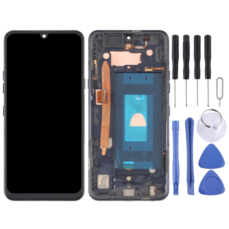 適用於 LG G8X ThinQ LMG850EMW LM-G850 原裝液晶觸摸總成帶框 , For LG G8X ThinQ