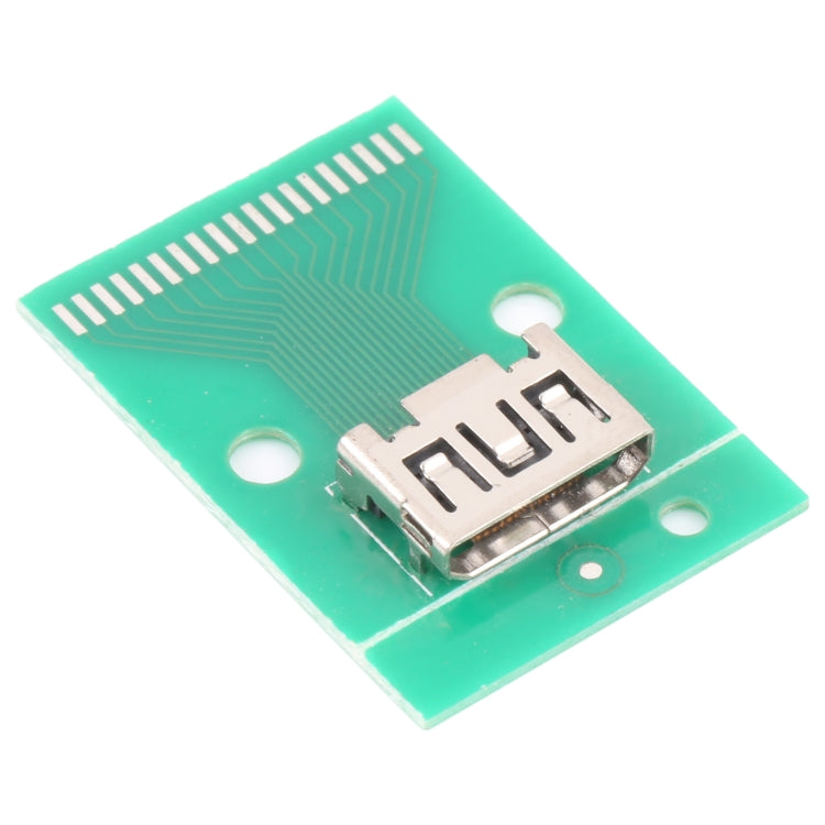 Mini HDMI 19pin 母頭測試板HDMI-C型帶PCB
