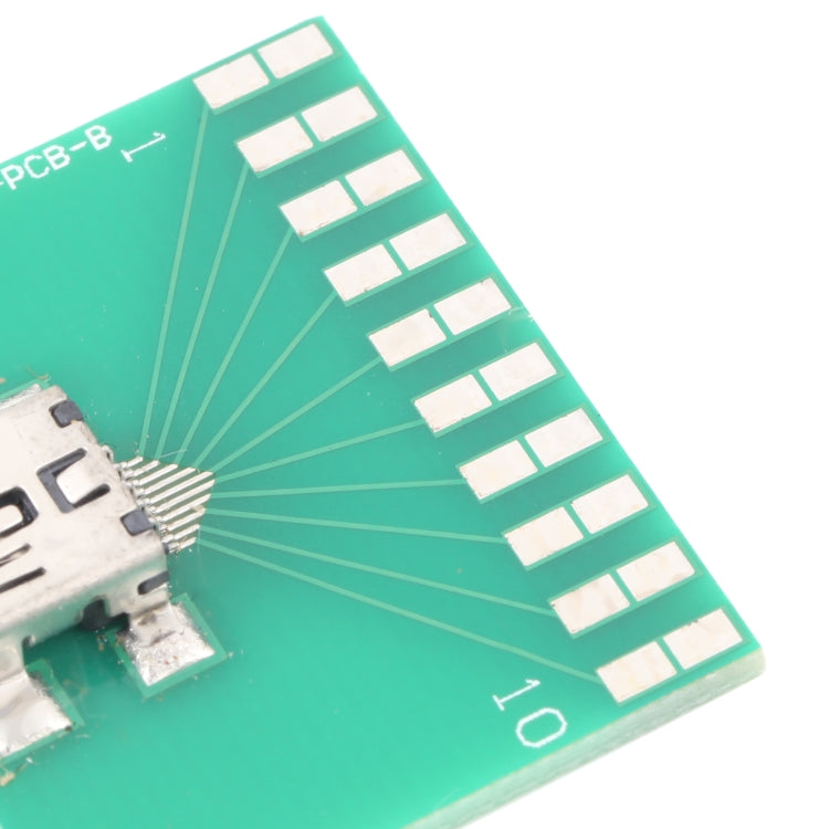 Mini 10pin USB母頭測試板