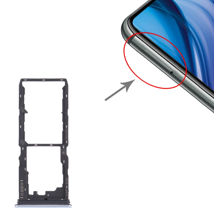 適用於vivo Y30  / Y20s V2034A SIM卡+SIM卡+Micro SD卡 卡托