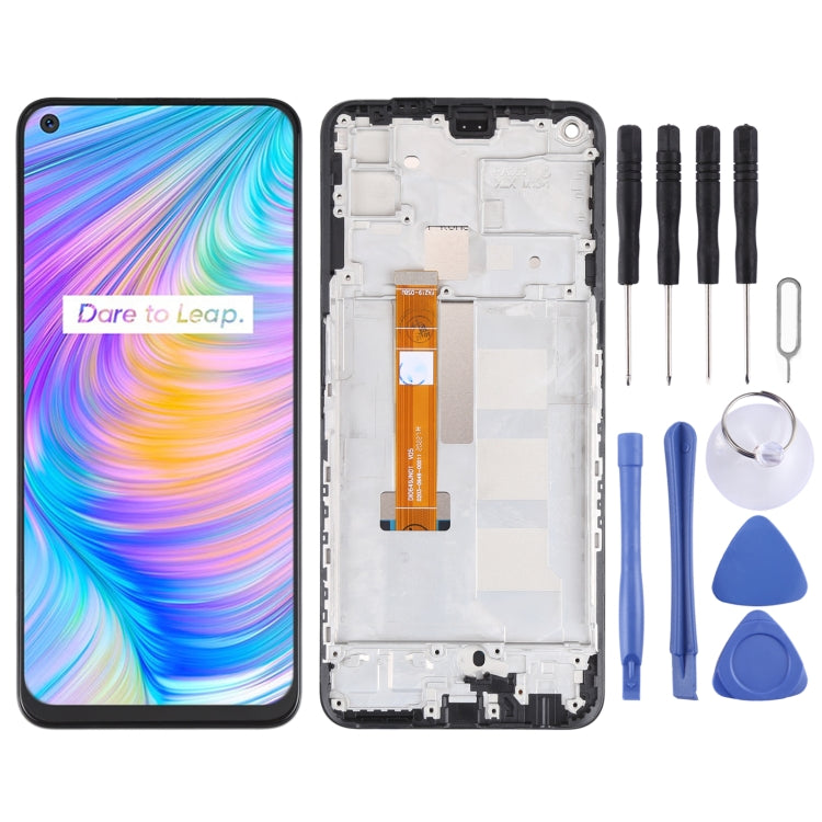 適用於 OPPO Realme Q2 RMX2117 原裝液晶觸摸總成帶框