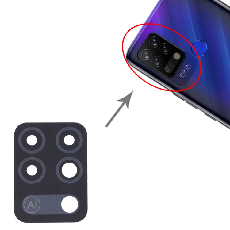 10個一賣 後置攝像頭鏡片/鏡面 適用於Tecno Pova LD7, LD7j