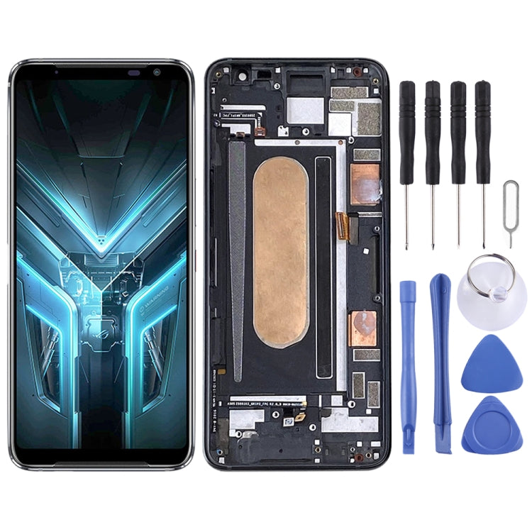 適用於華碩 ROG Phone 3 ZS661KS I003DD OLED材質 原裝液晶觸摸總成帶框 , For Asus ROG Phone 3 ZS661KS I003DD