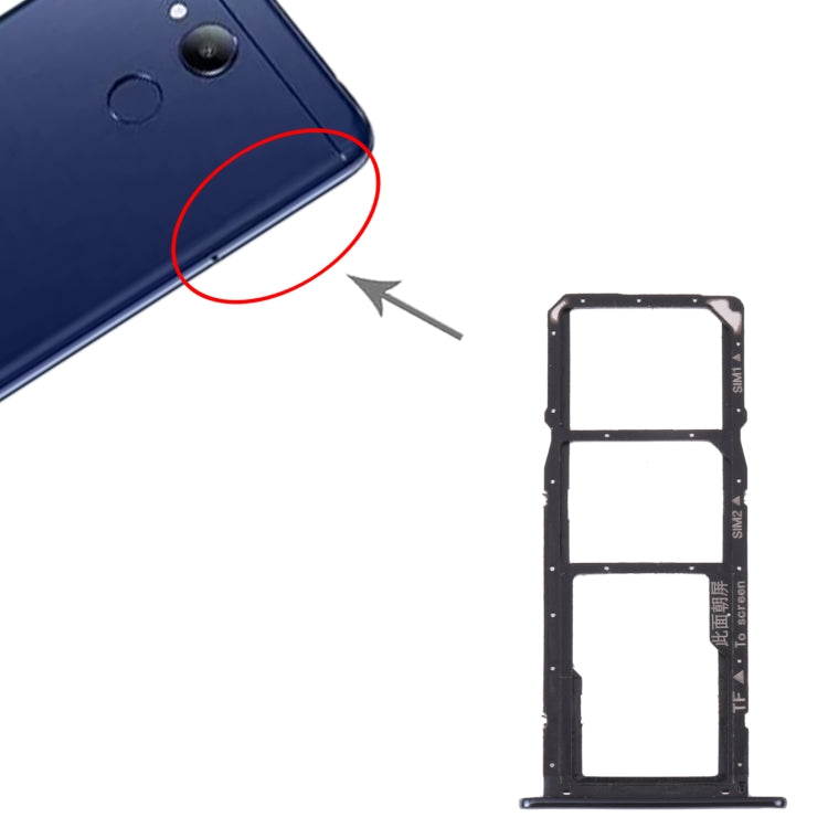 適用於Honor 7A Pro SIM卡+SIM卡+Micro SD卡 雙卡托