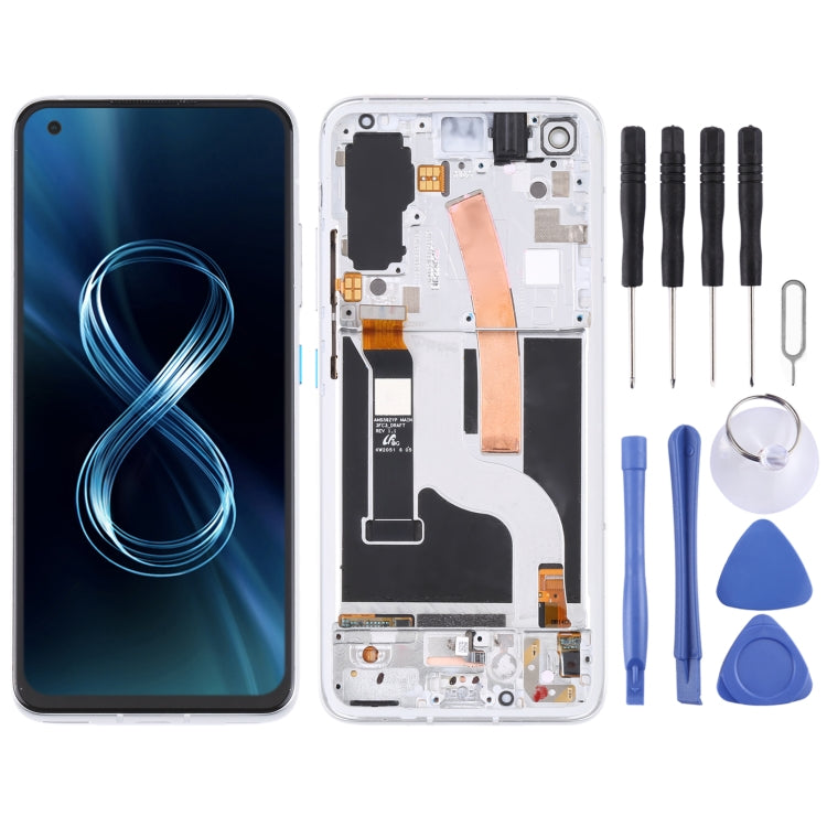 適用於Asus Zenfone 8 ZS590KS 原裝液晶觸摸總成帶框AMOLED材質