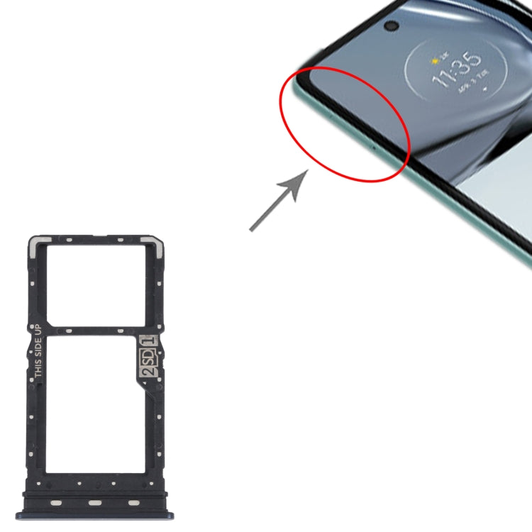 適用於Motorola Moto G62 5G / Moto G62 India SIM卡+SIM卡/Micro SD卡托