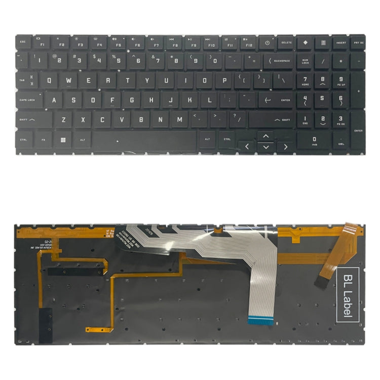 適用於HP OMEN 15 2020 15-EK 15-EN EK1016TX EK1000 EK0018 TPN-Q238 TPN-Q236 美式英語鍵盤帶七彩色背光和数字鍵