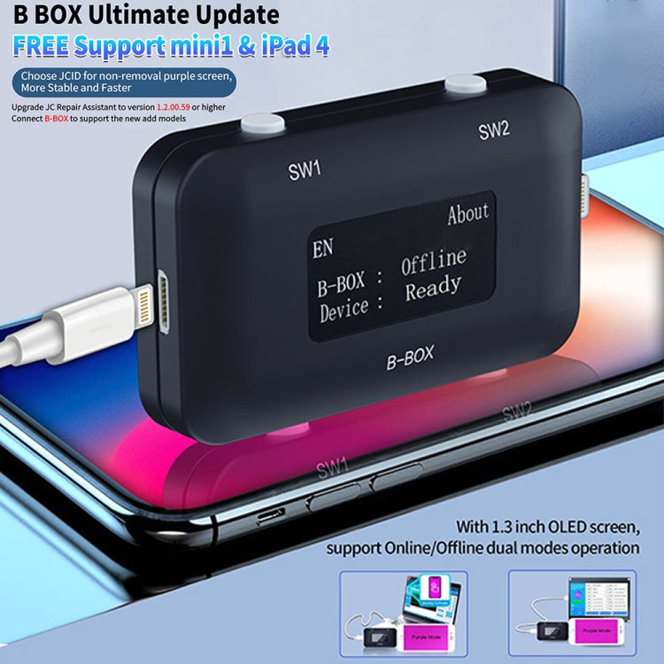 B-BOX 適用於iPhone 7-11 硬盤讀取寫作更改SN編程帶1.3英寸屏