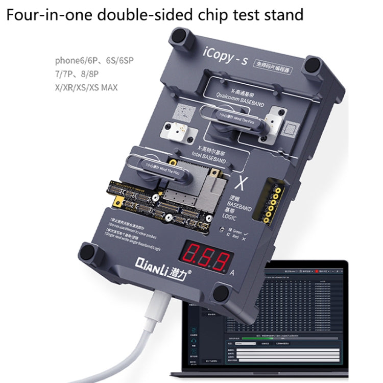 Qianli iCopy-S 4合1雙面碼片測試架 適用於iPhone 6 / 6 Plus / 6S / 6S Plus