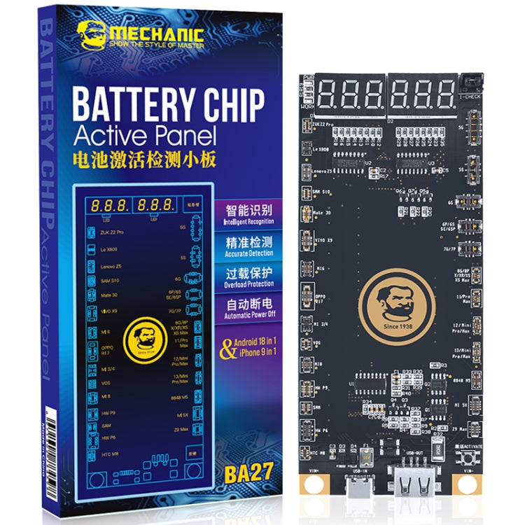Mechanic BA27 電池激活檢測板 適用於 iPhone 5-13 Pro Max / Android 手機