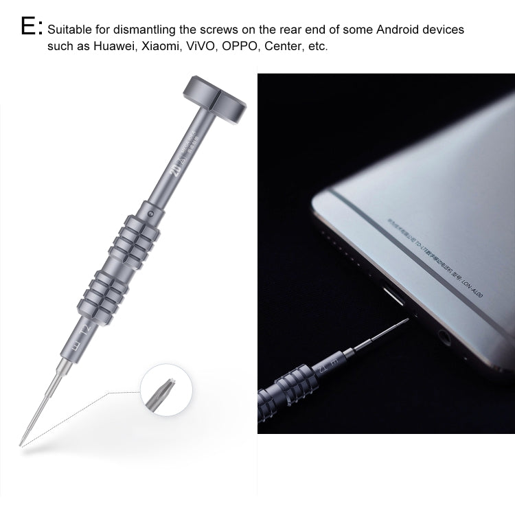 QIANLI 5合1  多功能2D手雷紋磁性螺絲刀套裝, 2D