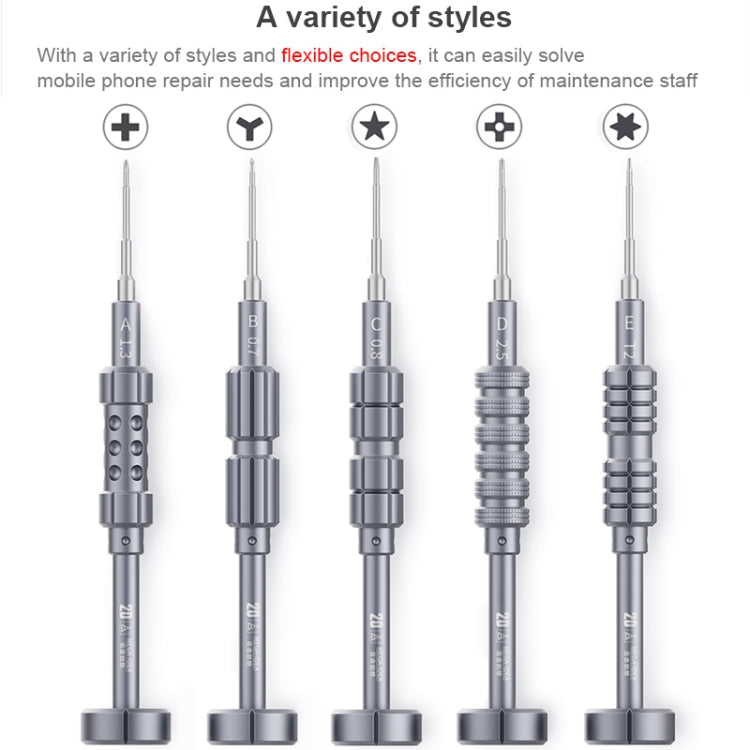 QIANLI 5合1  多功能2D手雷紋磁性螺絲刀套裝, 2D