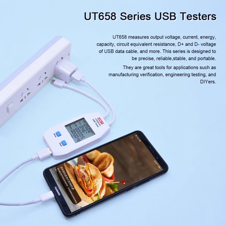 UNI-T USB電壓表電流表測試儀UT658DUAL, UT658DUAL