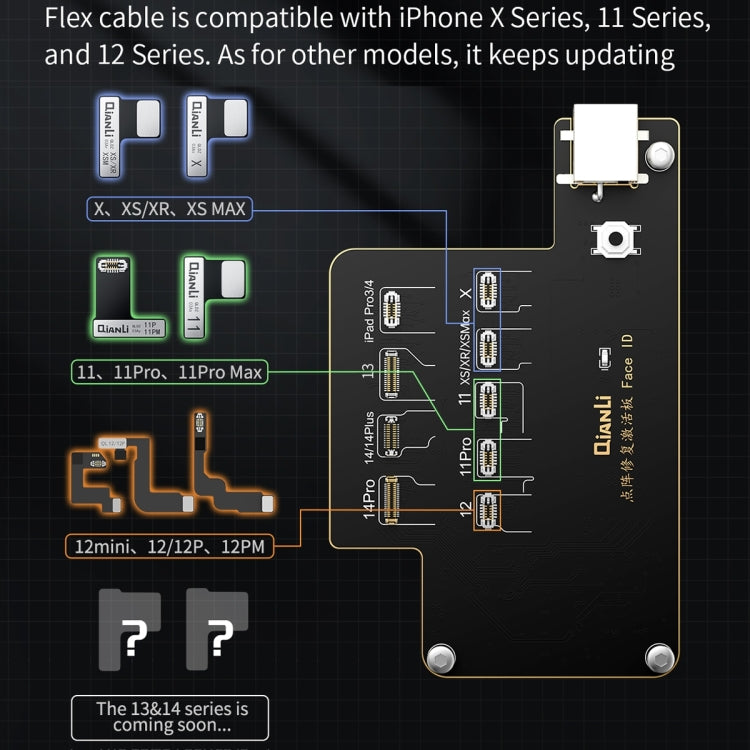 QianLi iCopy Plus 專業面部ID恢復和激活板適用於iPhone X-14系列
