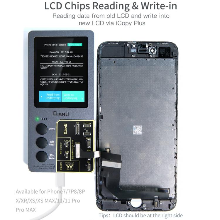 For iPhone 6 - 14 Pro Max 5 in 1 Qianli iCopy Plus 2.2 Repair Detection Programmer Set