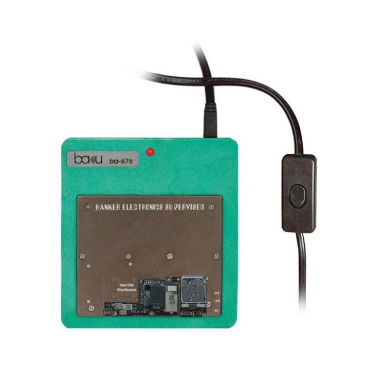 BAKU BA-676 110V-120V 多功能 PCB IC 除膠恆溫加熱平台，適用於iPhone X / XS / XS Max / 11 / 11 Pro / 11 Pro Max，國標