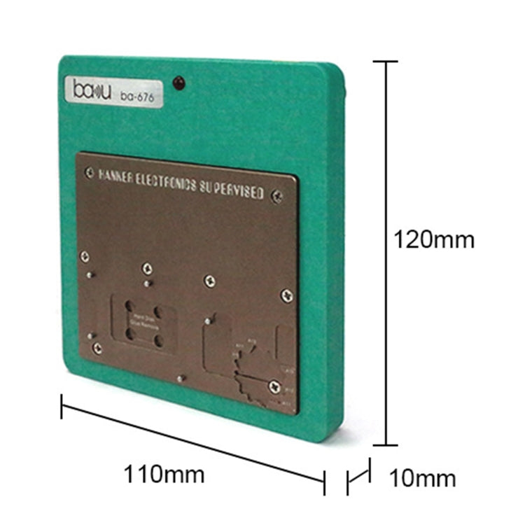 BAKU BA-676 110V-120V 多功能 PCB IC 除膠恆溫加熱平台，適用於iPhone X / XS / XS Max / 11 / 11 Pro / 11 Pro Max，國標