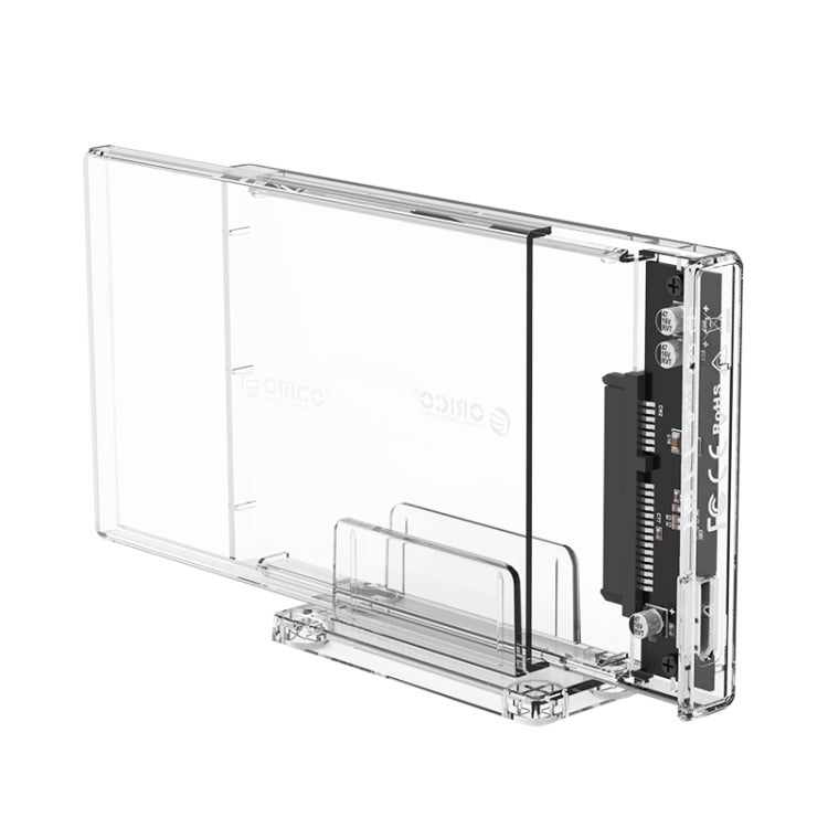 ORICO 2159U3 PC透明材質2.5寸SATA USB3.0移動硬盤盒，機身全透視效果帶支架