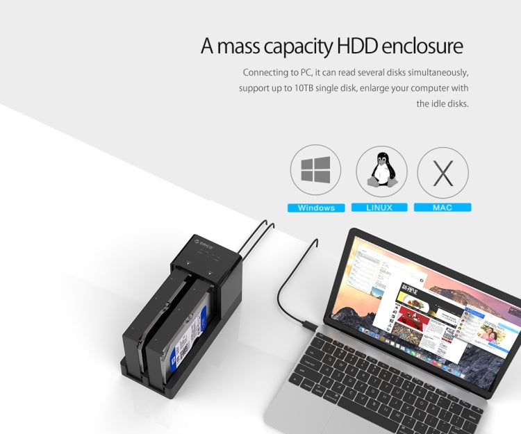 ORICO 6528US3-C  2.5英寸/3.5英寸雙盤位USB3.0硬盤通用拷貝機