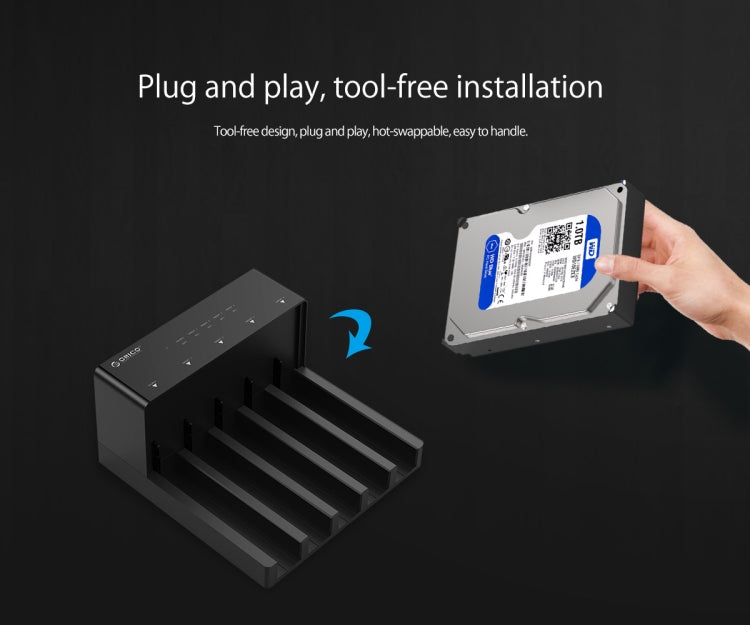 ORICO 6558US3-C 2.5英寸/3.5英寸五盤位USB3.0硬盤通用拷貝機