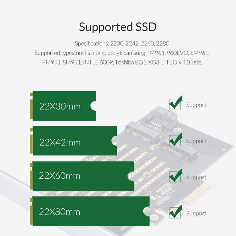 ORICO PDM2 M.2 NVME轉PCI-E 3.0 X4擴展卡