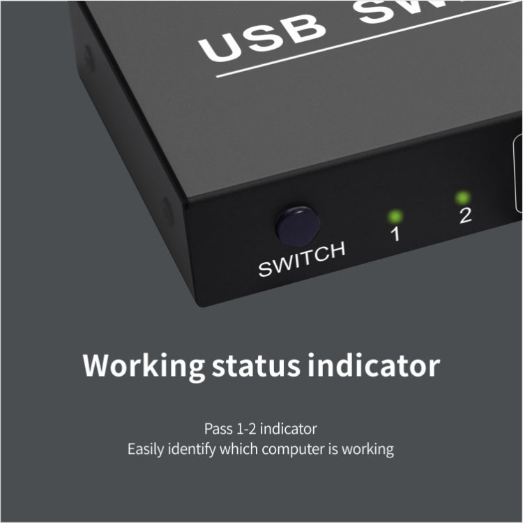 2x4 USB切換器 2端口PC共享4個設備，用於打印機鍵盤鼠標显示器等