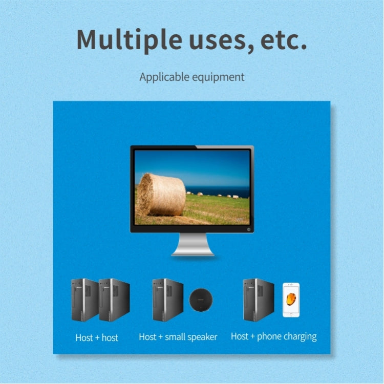 2x4 USB切換器 2端口PC共享4個設備，用於打印機鍵盤鼠標显示器等