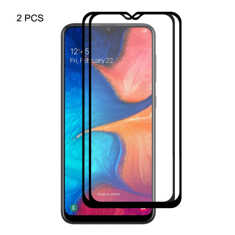 草帽王子 2片裝 三星Galaxy A20 全膠 0.26mm 9H 2.5D全屏鋼化玻璃保護膜